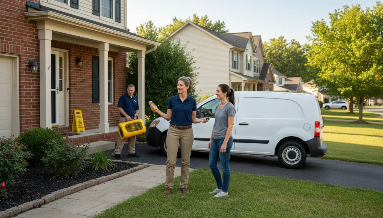 Water restoration image for Dehumidification And Cleanup Services in Cramerton, NC